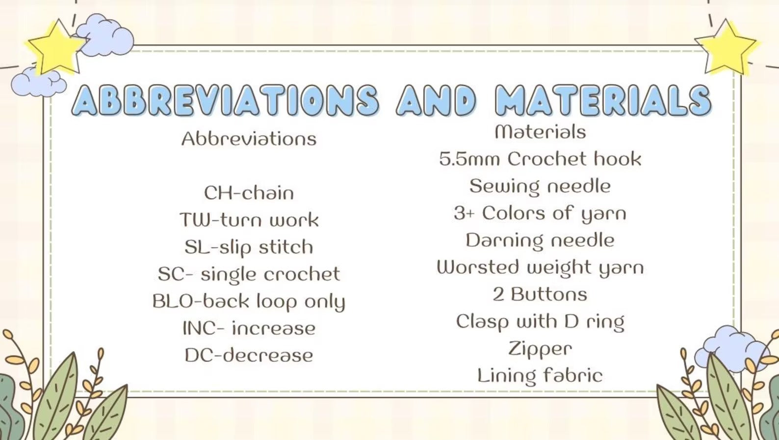 Crochet Rat/Opposum Bag Pattern