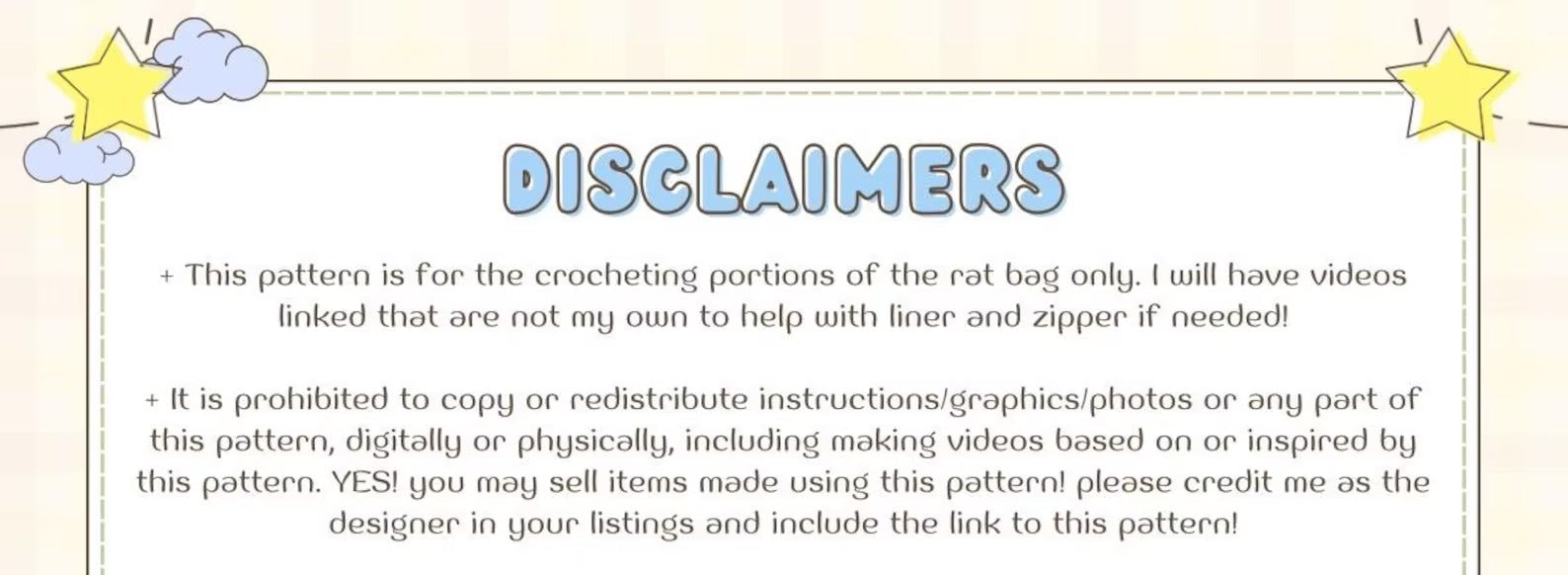 Crochet Rat/Opposum Bag Pattern