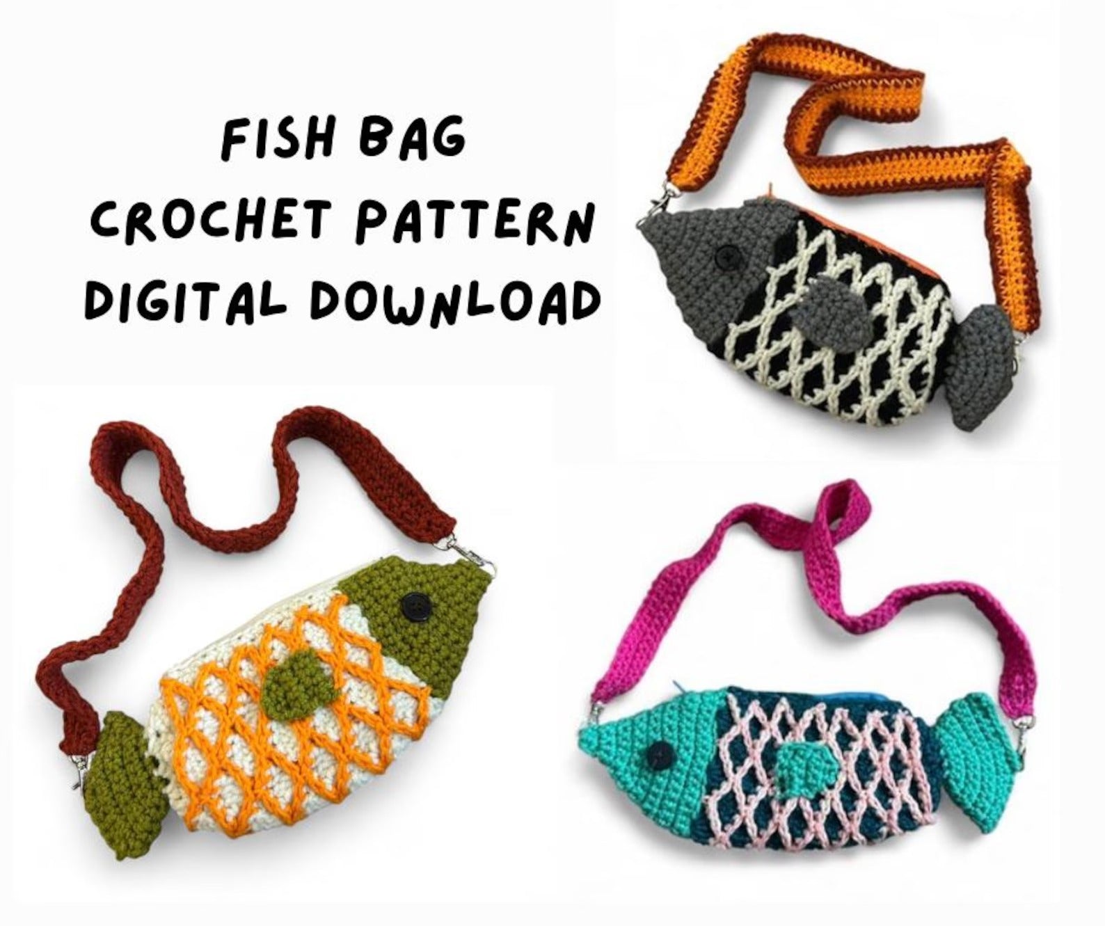 Crochet Fish Bag Pattern