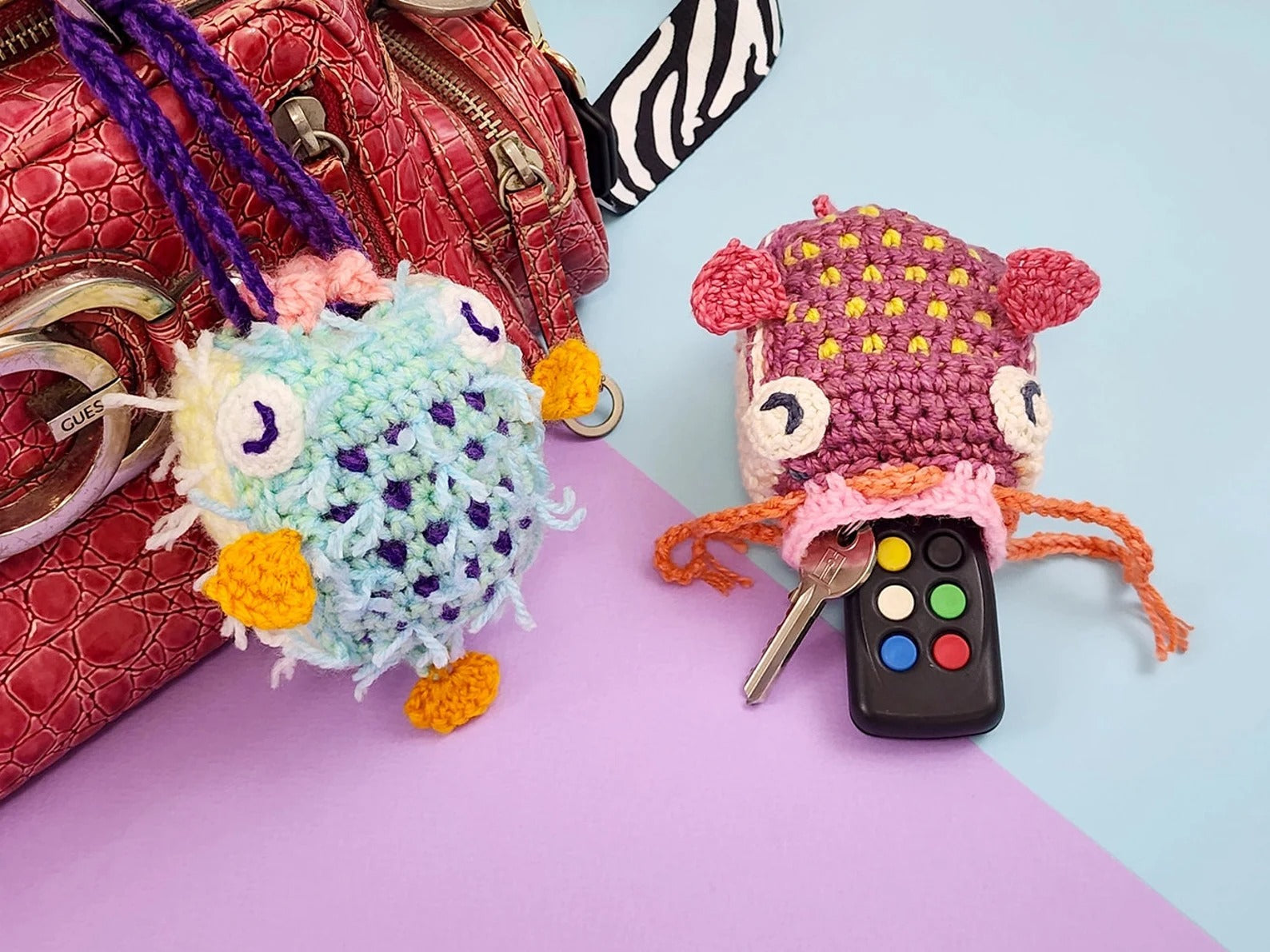 Pufferfish Purse | amigurumi fish - drawstring bag pattern